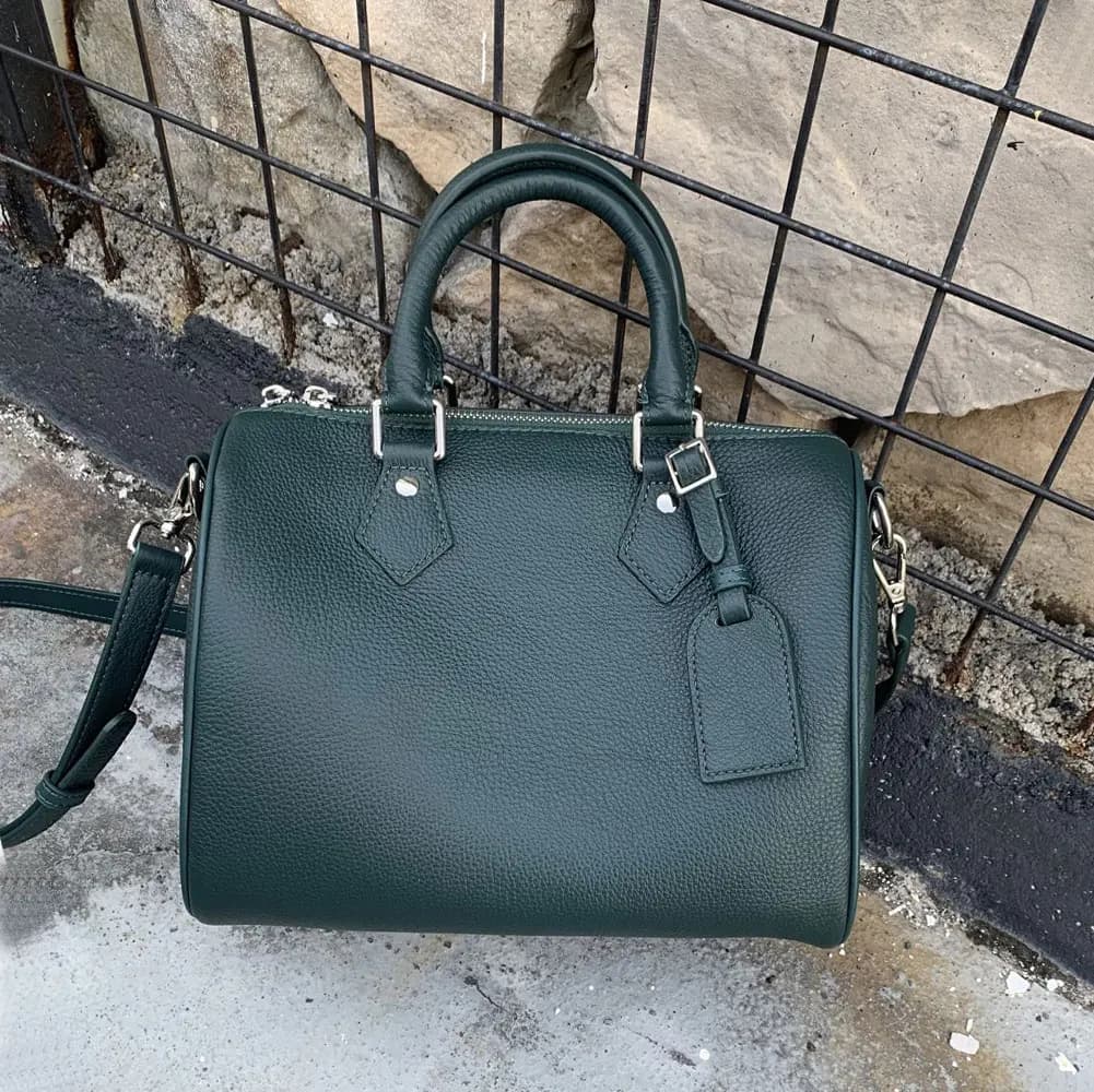 Borsa a tracolla da donna in vera pelle di grado Borsa da donna di marca di design di lusso Borsa Boston da donna in morbida pelle bovina di moda