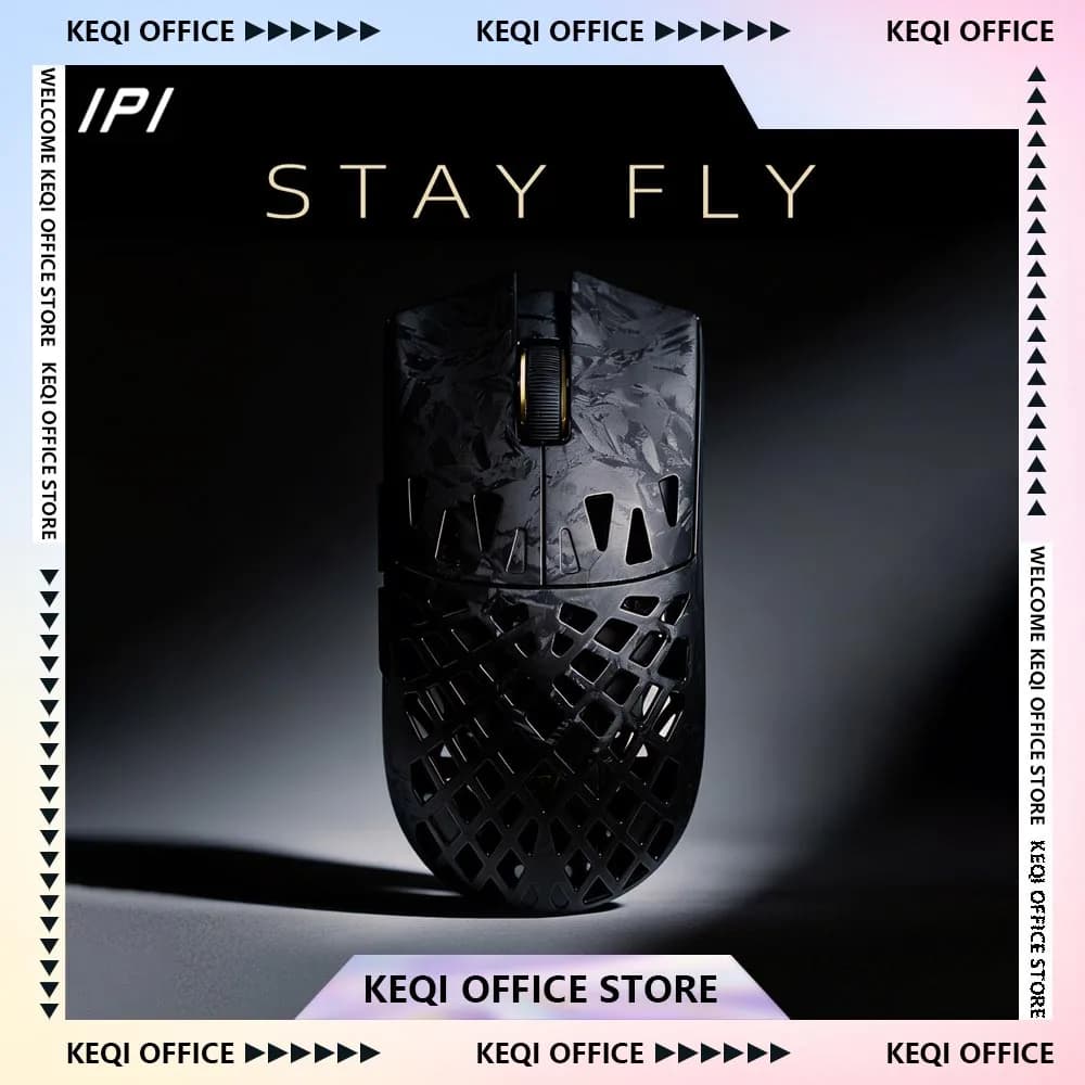 Gaming Mouse IPI STAY FLY Dual 8K PAW3950 Lightweight, 3 Mode, Bluetooth Wireless, Customizable, PC Accessories, E-sport Gift