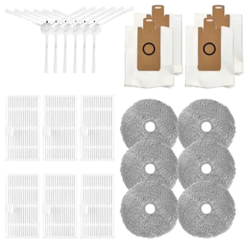 A11R For Lydsto W2 Robot Vacuum Cleaner Spare Parts Side Brush Filter Rags Dust Bag Replaceable Parts Accessories
