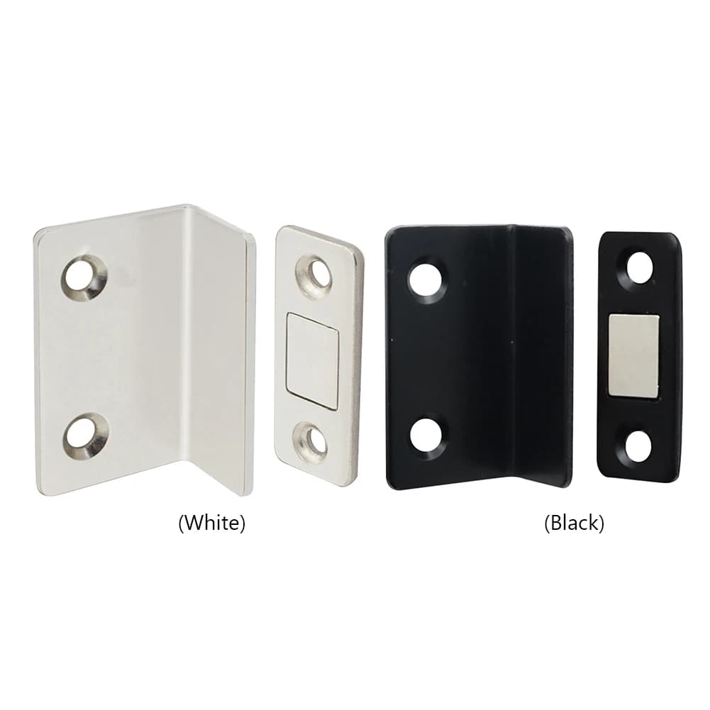1-20 Pezzi Chiusura Magnetica a L Senza Foratura per Armadietti, Fermaporta per Mobili con Forte Attrazione Magnetica