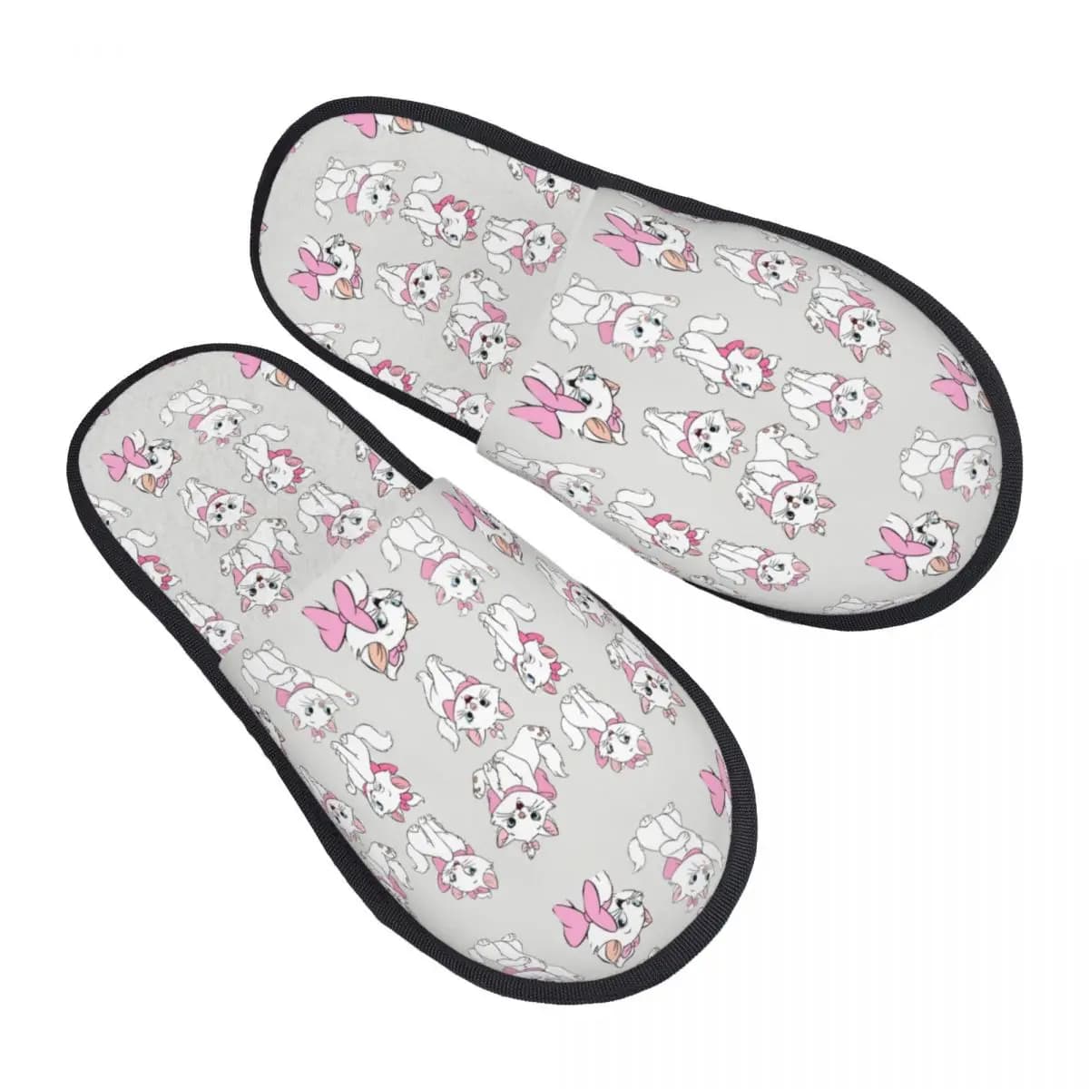 Personalized Slippers in Memory Foam with Cat Marie, Soft and Hot for Women