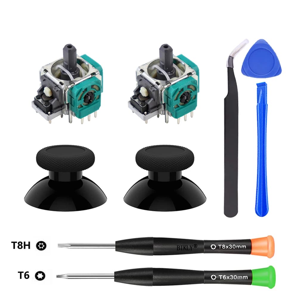3D Analog Thumbstick Joystick Repair Kit with T6 T8 Screwdriver for Xbox One Series S X Controller Stick Drift Fix