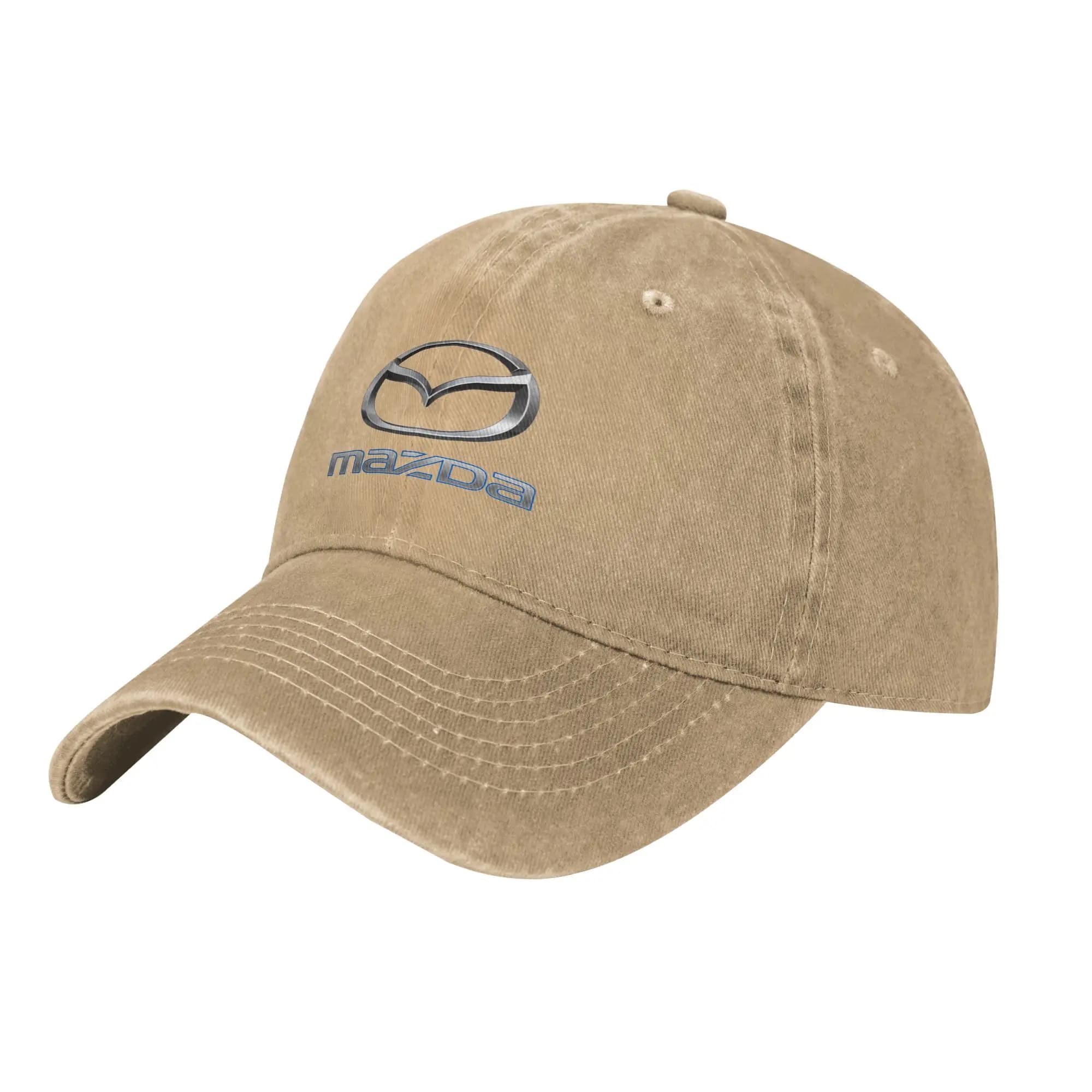 Mazda logo Sweet And Cool Style Baseball cap Ready Stock For Fast Dispatch Unisex Style Vintage Denim Hat