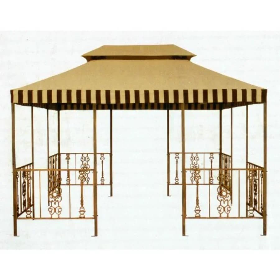 Replacement Top Cover for The ian Gazebo Weatherproof Polyester Fabric Beige Durable UV Protection and Water Resi