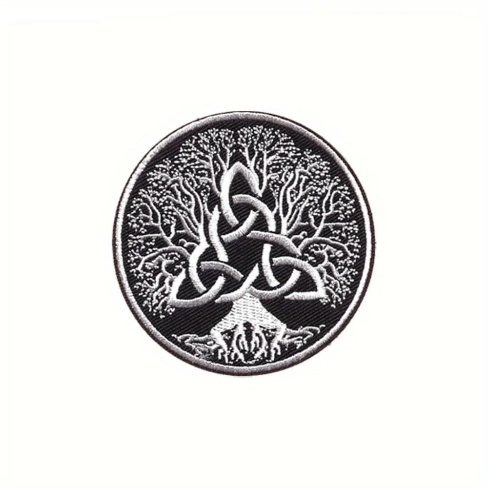 Patch Ricamata Albero della Vita, Distintivo Tattico con Chiusura a Strappo, Accessori per Zaino Tattico, Gilet Tattico, Cappello