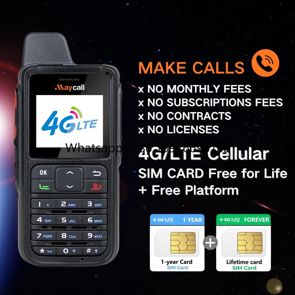 MC-89 Best 4G LTE Handheld Walkie Talkie 5000km Range POC for Radio Intercom for Event Planners Features 2-Way Radios