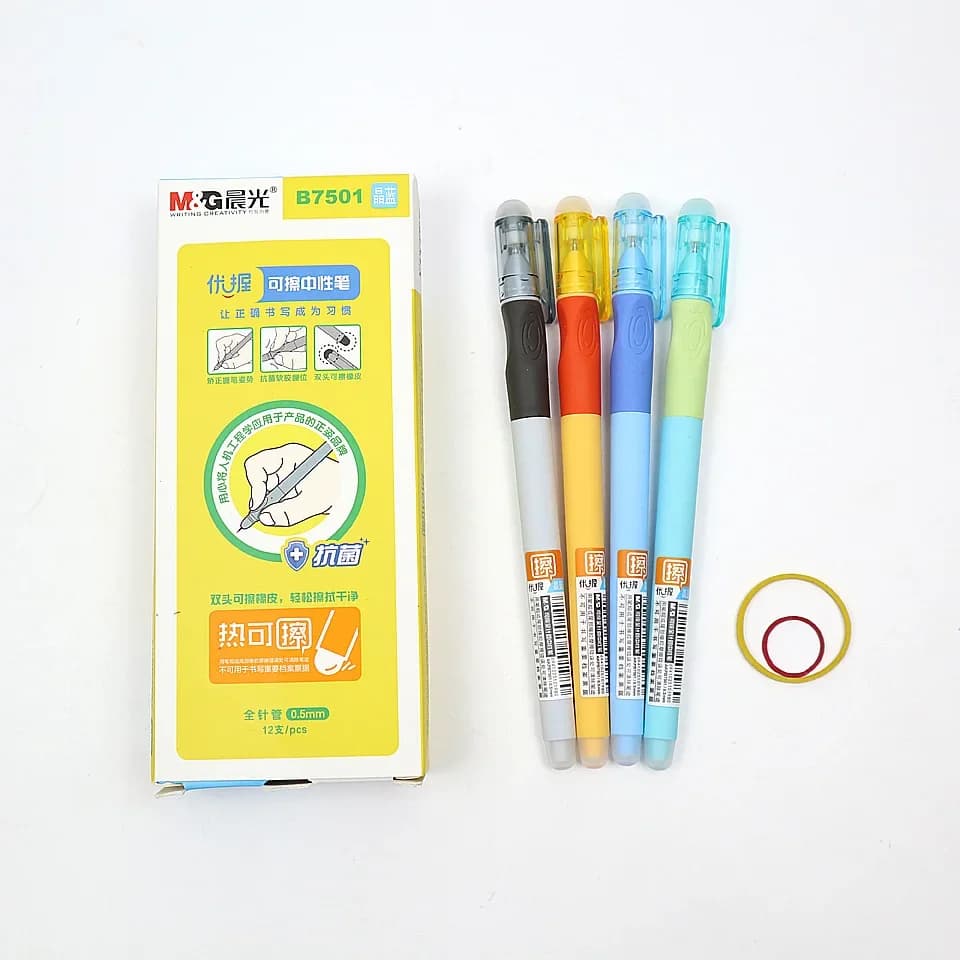 4 pz/lotto penna Gel cancellabile 0.5mm pennino nero/blu inchiostro Kawaii piccolo stile fresco scrittura magica penna neutra penna regalo scuola studente