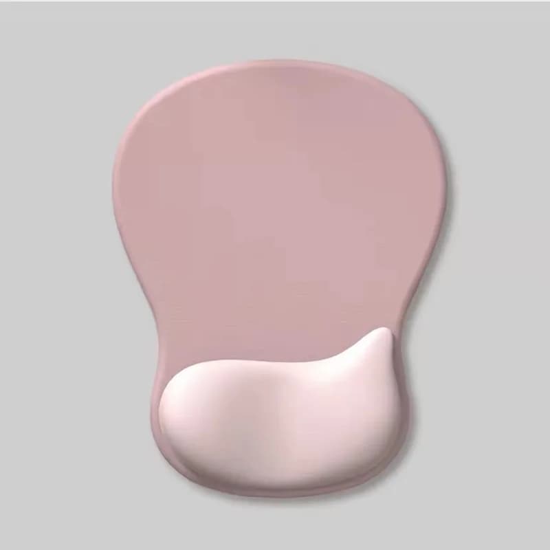 Tappetino per mouse ergonomico con poggiapolsi, allevia il dolore al polso, tappetino da gaming con design concavo e cuscino antiscivolo