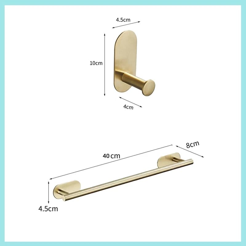 Adhesive Nail Free Stainless Steel Single Hook Towel Rack Bathroom Pendant Set Bath Towel Rack Bathroom Hardware B2