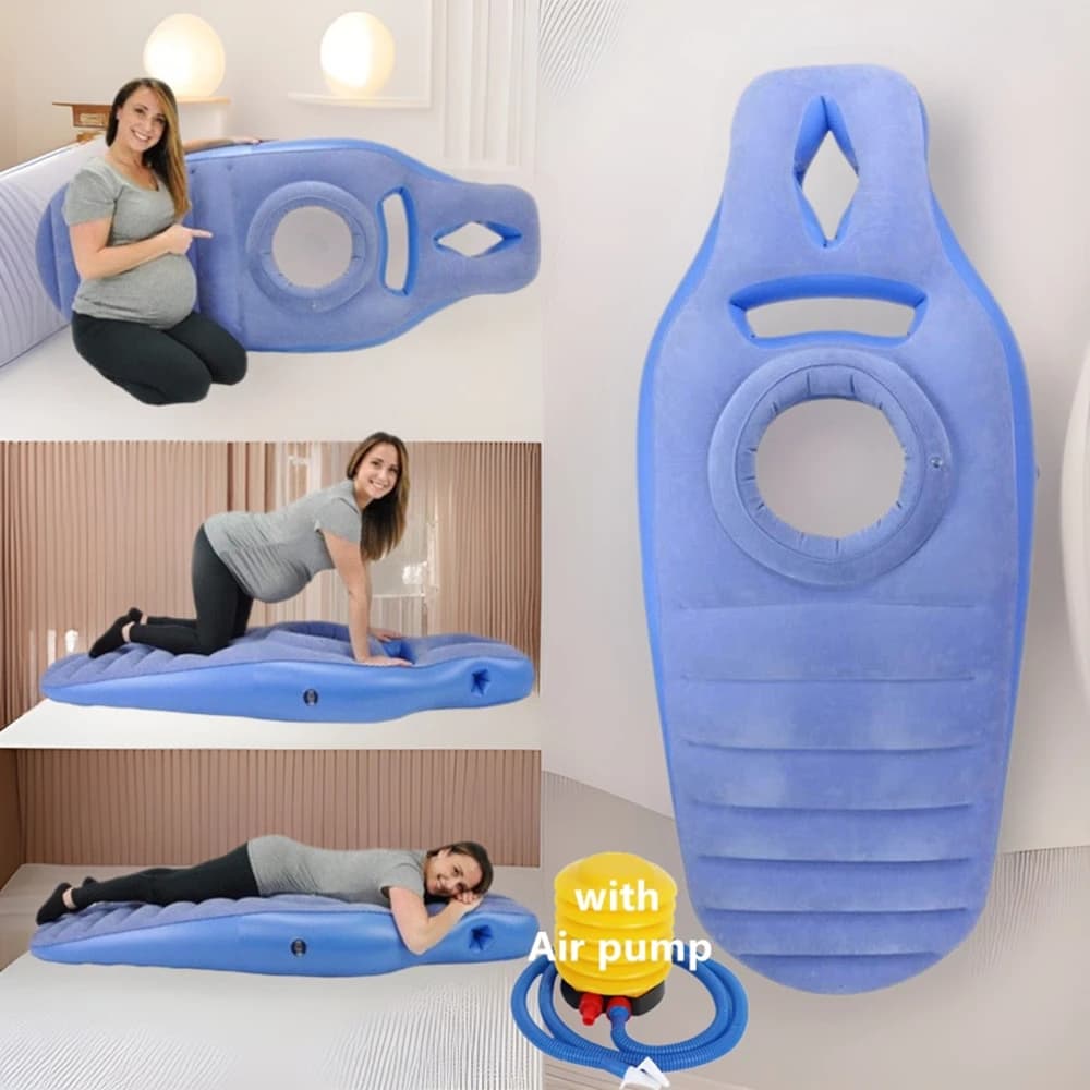 Tappetino yoga floccato in PVC di tipo O per cuscino gonfiabile per gravidanza in gravidanza Cuscino per letto Tappetino per dormire per incinta con pompa d'aria