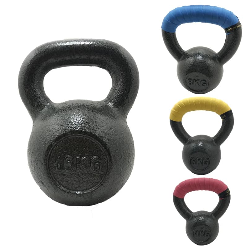 Customized solid cast iron kettlebell with painted finish for fitness training 4 kg 5 kg 6 kg 8 kg
