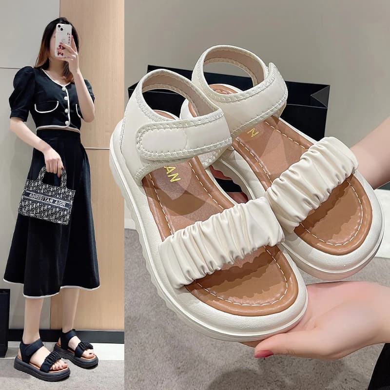 2026 Summer Fashionable Casual/Comfortable Girls' Elegant and Cute Open-toe Wear-resistant Beach Thick-soled Non-slip Sandals