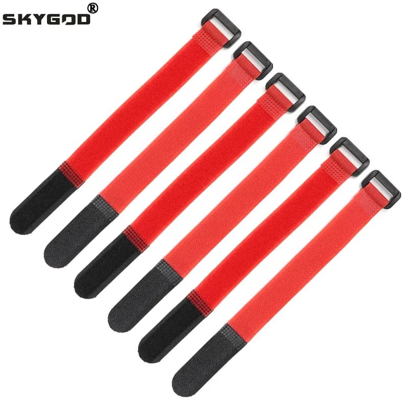 Fascetta per cavi Canna da pesca Fibbia inversa solida antiscivolo Accessori per portacanna per attrezzatura da pesca rossa Fascette autoadesive riutilizzabili