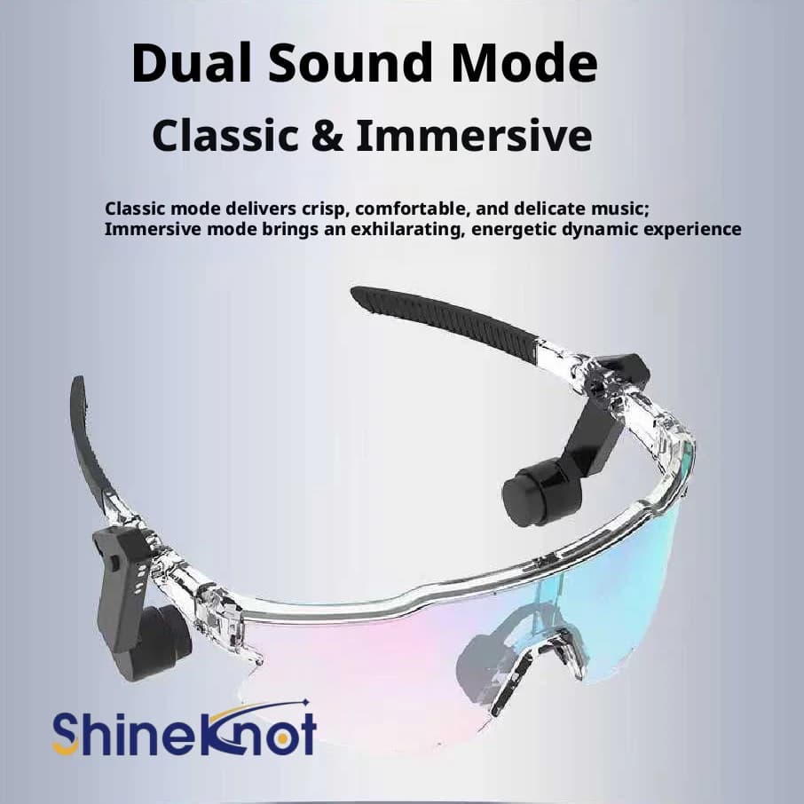 SHINEKNOT Bone Conduction Intelligent Ai Real-Time Translation Glasses For Outdoor Cycling Sunglasses Without Sound Leakage