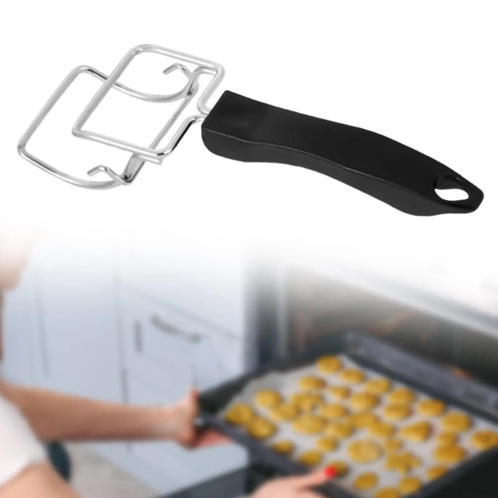 Clip per vassoio da forno, Estrattore per teglie, Accessori per friggitrice ad aria, Maniglia anti-scottatura