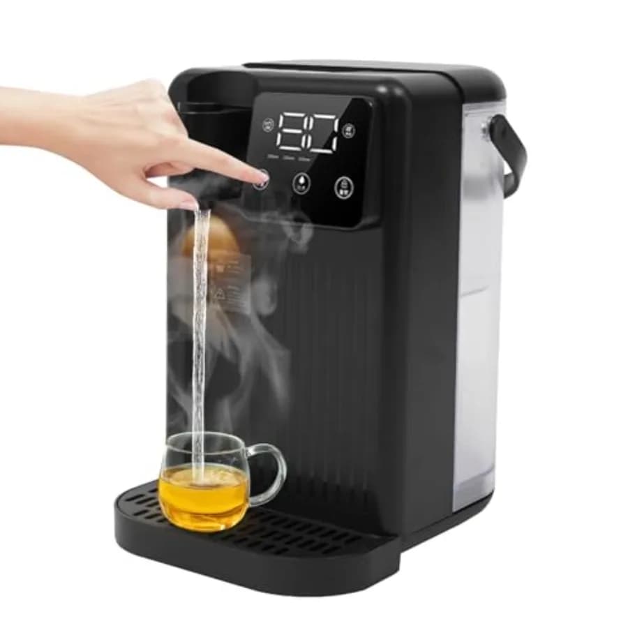 Bollitore Elettrico Dispenser d'Acqua Calda Istantanea per Cucina, Camera da Letto, Camper, Ufficio - Purificatore Portatile da Tavolo Nero