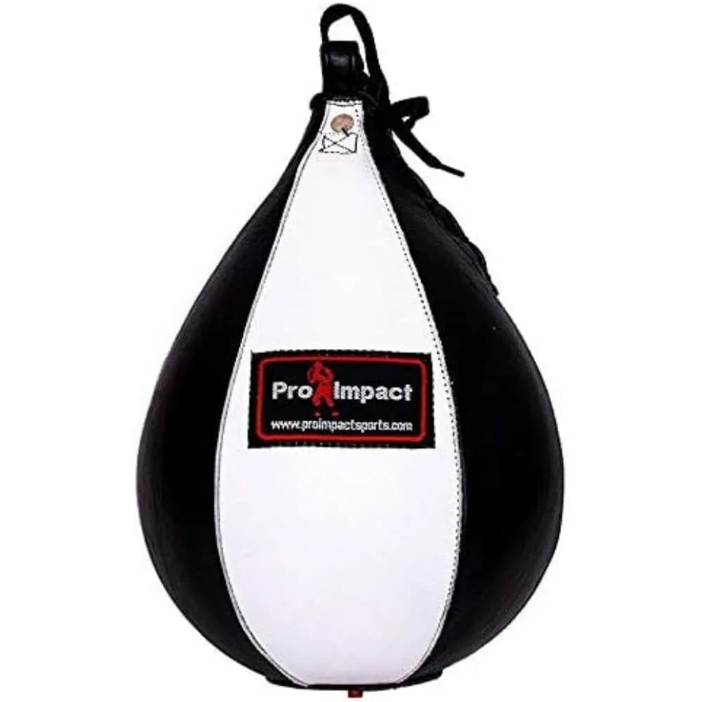 Palla da Boxe in Pelle a Forma di Pera con Rimbalzo Rapido per Allenamento di Boxe e MMA