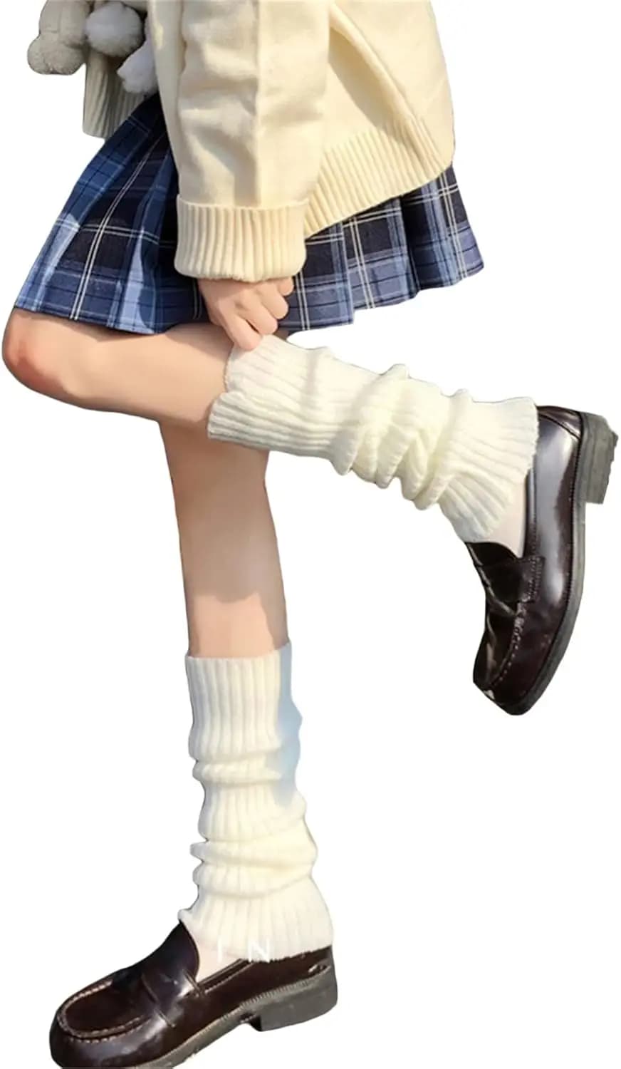 Womens Lolita Knit Long Socks Leg Warmers Harajuku Japanese Kawaii Boot Socks Winter Ankle Heap Sock