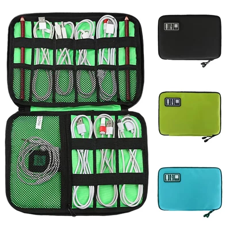 Cable Storage Bag Electronic Accessories Organizer Portable USB Data Cable Charger Plug Waterproof Organizer Travel Storage Bag