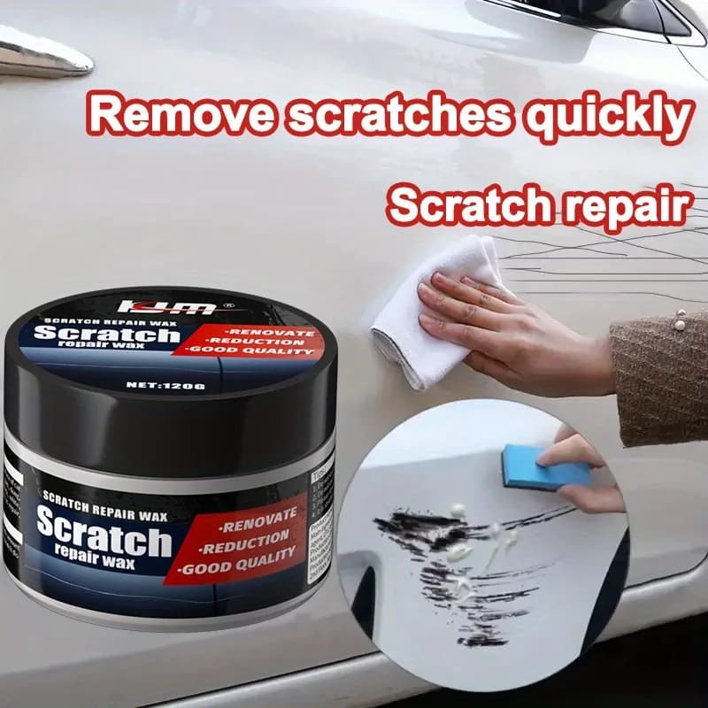 Cera per riparazione graffi auto da 120 g: agente lucidante – Cura della vernice per tutte le auto, rimuove graffi e ripristina la condizione della vernice