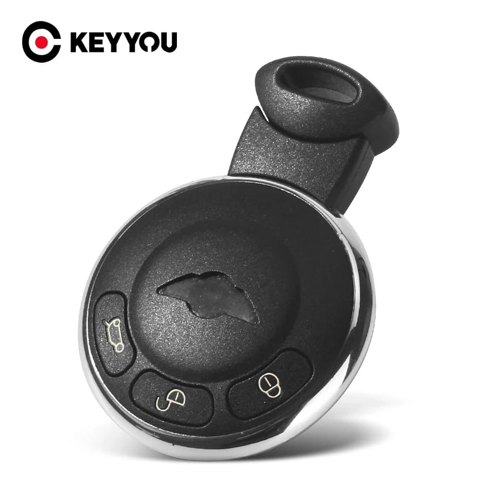 KEYYOU Custodia per chiave per auto intelligente a 3 pulsanti Cover per chiave remota senza chiave per BMW Mini Cooper R56 con / senza batteria