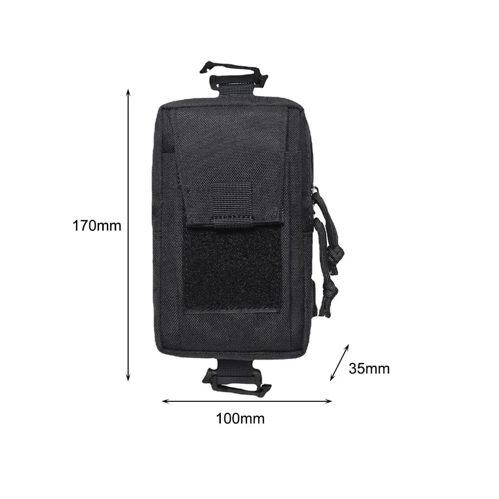 Molle Backpack Strap Phone Holder Waist Pouch Outdoor Sports Running Camping Hiking Hunting EDC Tool Organizer