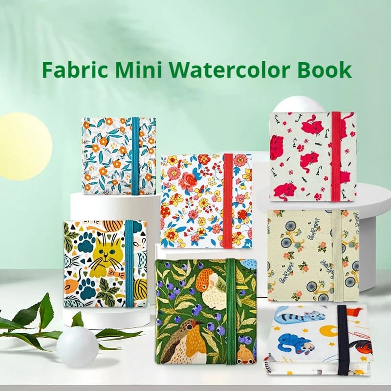 POTENTATE Square Mini Watercolor Book Sketchbook 100% Cotton 300g 20Sheets Travel Watercolor Painting Paper Pad Art Painting