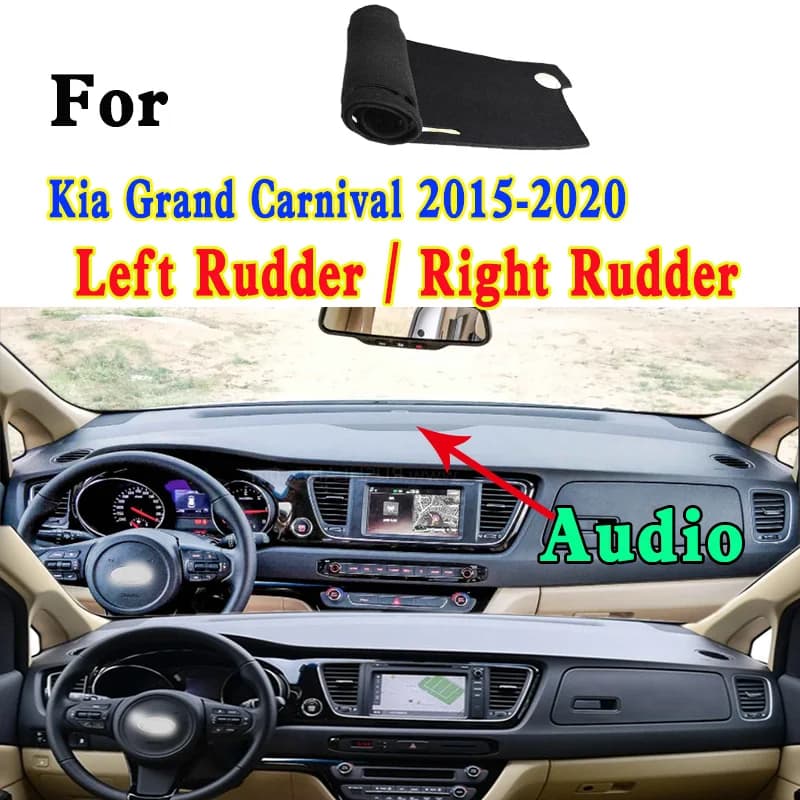 For Kia Grand Carnival S 2015-2020: Carpet Covers Dashboard, Cover Panel Tools, Insulating and Solar Protection