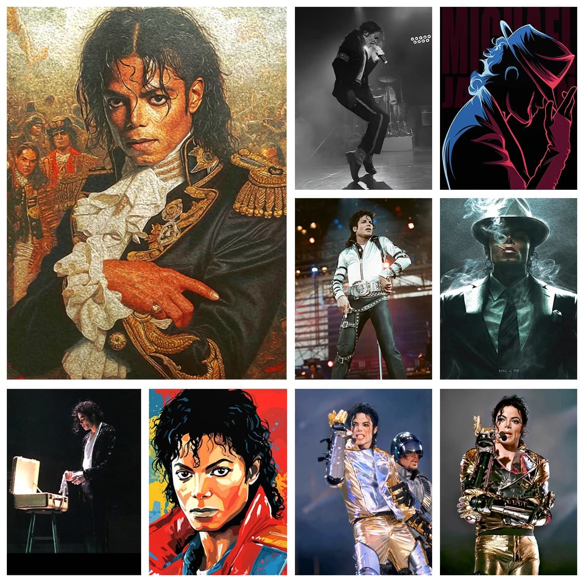 New DIY For Michael Jackson Round Diamond Painting Kit 5D Diamond Embroidery Art Adult Gift Mosaic Oil Painting Room Decor