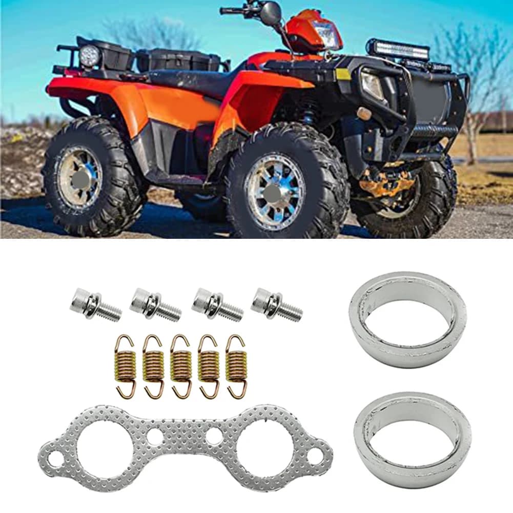 Exhaust Muffler Gasket Seal Spring Rebuild Kit For Polaris ATVs, Including For Sportsman 600 / 700 / 800 And Frontier Models