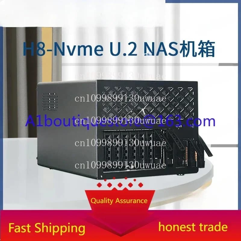 NAS H8-Nvme U.2 Server di archiviazione su disco Mezza altezza Slot per scheda PCIE Scheda madre Alimentazione ATX