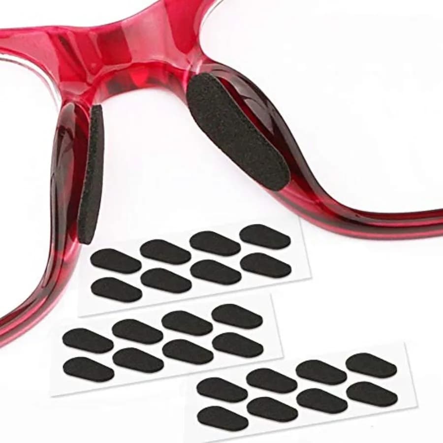Soft Foam Nose Pads Self Adhesive Non-Slip Eyeglass Nose Pads, Thin Nosepads for Eyeglasses Sunglasses Glasses, 12Pairs, 1.0MM