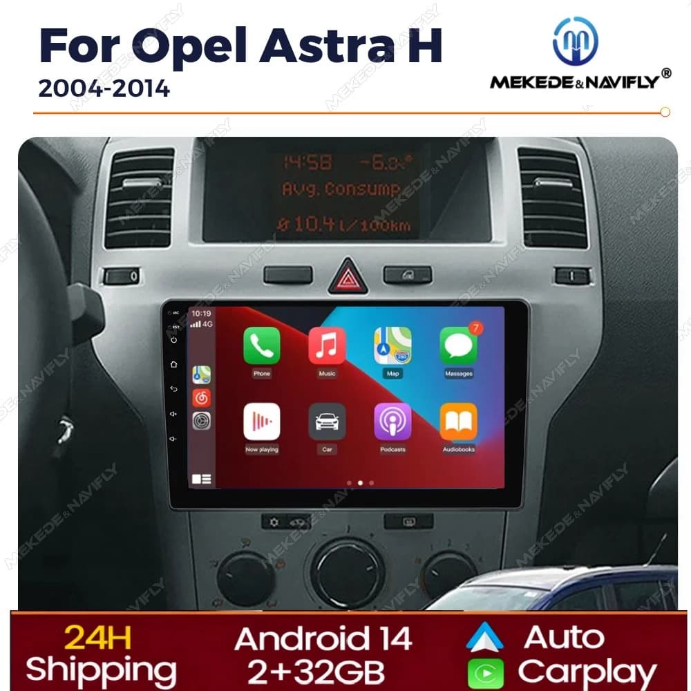 Autoradio stereo 2Din da 9 pollici per Opel Zafira Astra H 2004-2010 Wireless Carplay Android Auto Lettore multimediale WIFI FM Autoradio