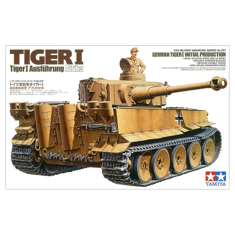 TAMIYA Kit modello serbatoio assemblato 35227 Tiger Tank produzione precoce 1/35