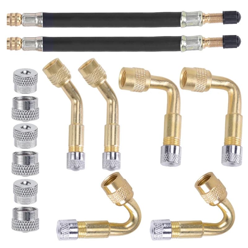 Adattatore per valvola bici, tubo di giunzione gonfiabile, adattatore per valvola, ugello gonfiabile, asta di prolunga, accessori per pompa