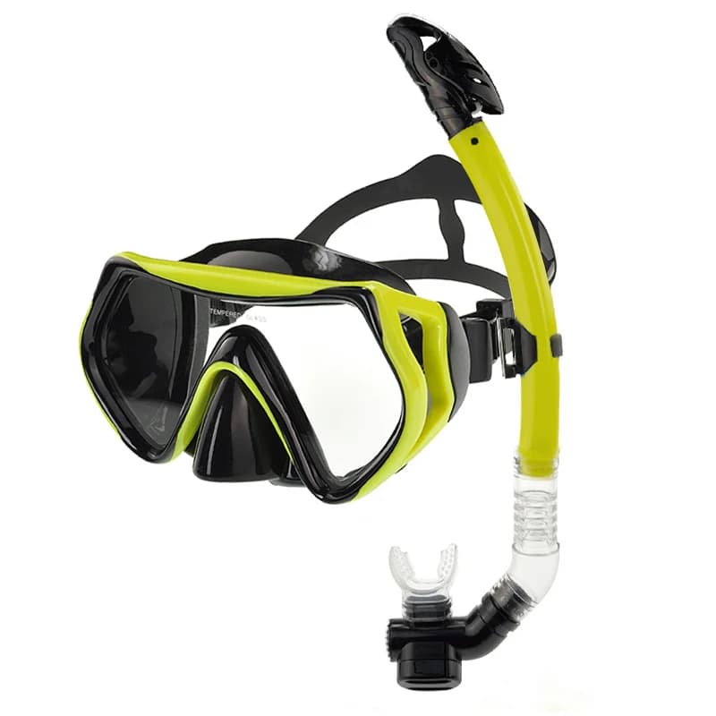 Snorkeling equipment Diving mask Apnea and swimming Diving glasses with glass lenses with snorkel