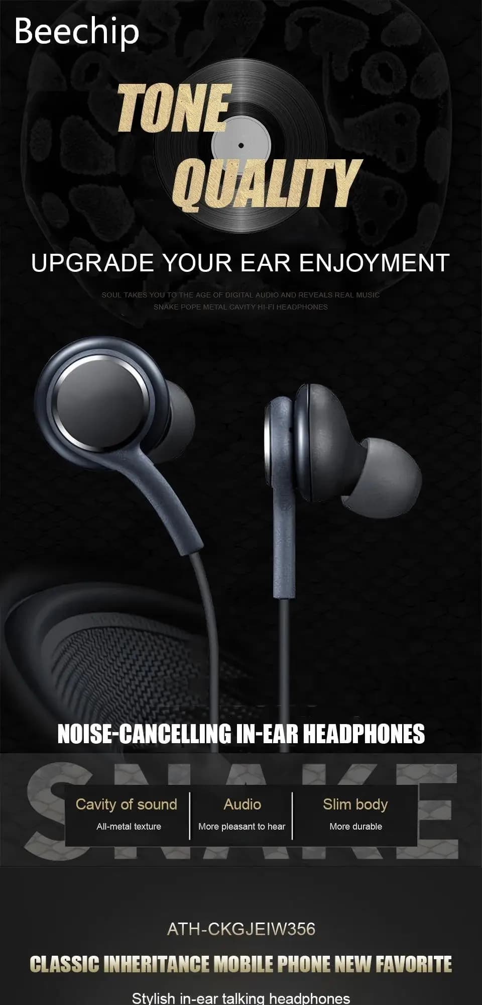 Original Type C Headset for Samsung Galaxy S23 S21 S22 Ultra Plus 3.5mm Headphones A54 A34 A53 A53 Accessories