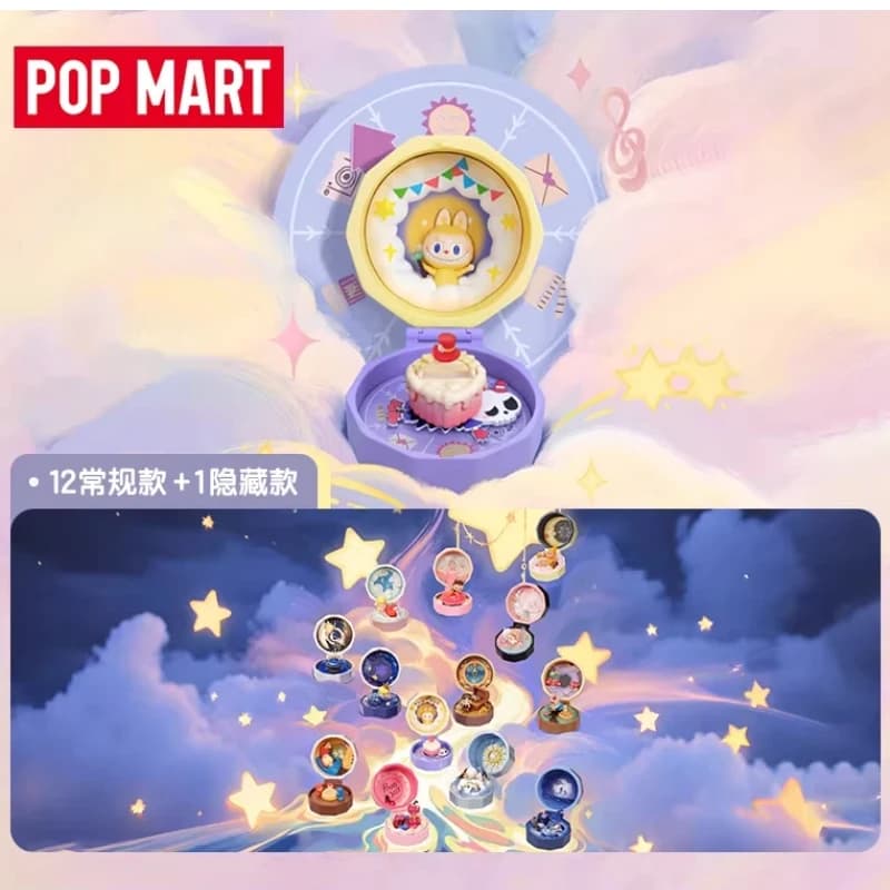POP MART Romantic Ring Box Serie 4 Set di Scenari Blind Box Sorpresa Mystery Box Giocattoli Kawaii Anime Action Figure Bambole Regalo per Ragazze