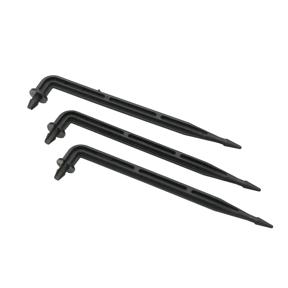 100 Pezzi Gocciolatori a Freccia Curvi con Barba da 3mm per Irrigazione da Giardino, Micro Irrigazione a Goccia, Interfaccia Tubo 3/5mm