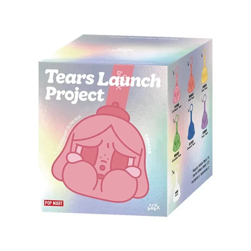 POP MART CRYBABY Tears Launch Project Series Ciondolo Peluche Blind Box, Simpatico Giocattolo Morbido Anime per Decorazione Scrivania, da Collezione