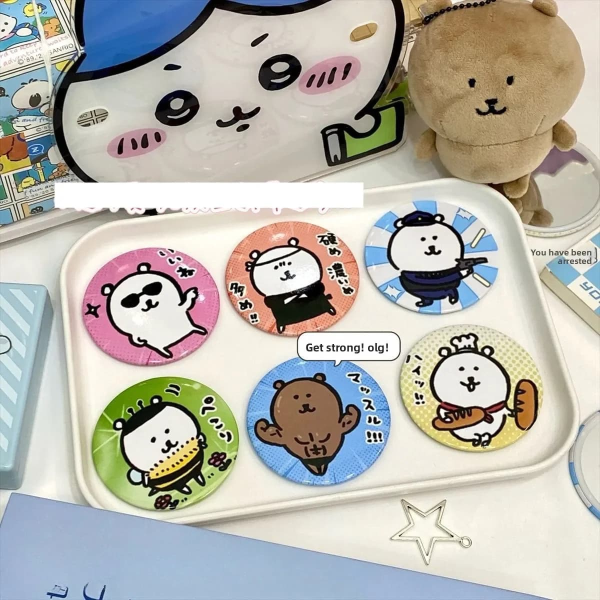 Specchietto Tascabile Rotondo a Forma di Orso, Carino e Divertente, Perfetto per Ritocchi Quotidiani di Trucco