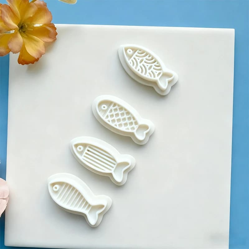 (HB05)Creative Fish Series Earrings Polymer Clay Cutter Cute Cartoon Pottery Mold DIY Jewelry Pendant Shape Pressed Clay Tools