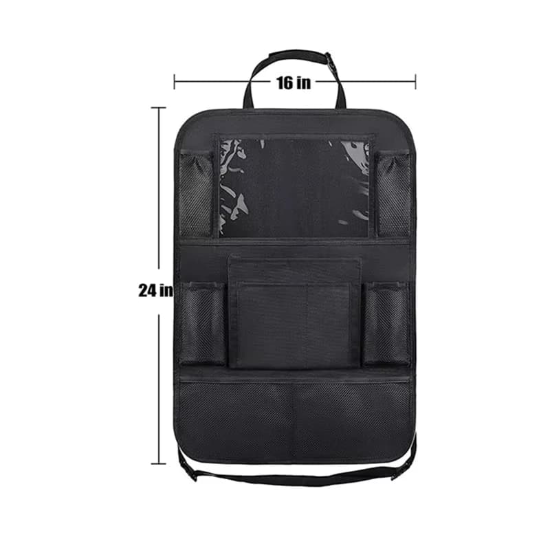 Organizzatore per seggiolino auto Borsa portaoggetti multitasca multifunzionale in tessuto Oxford con protezione per supporto tablet per bambini