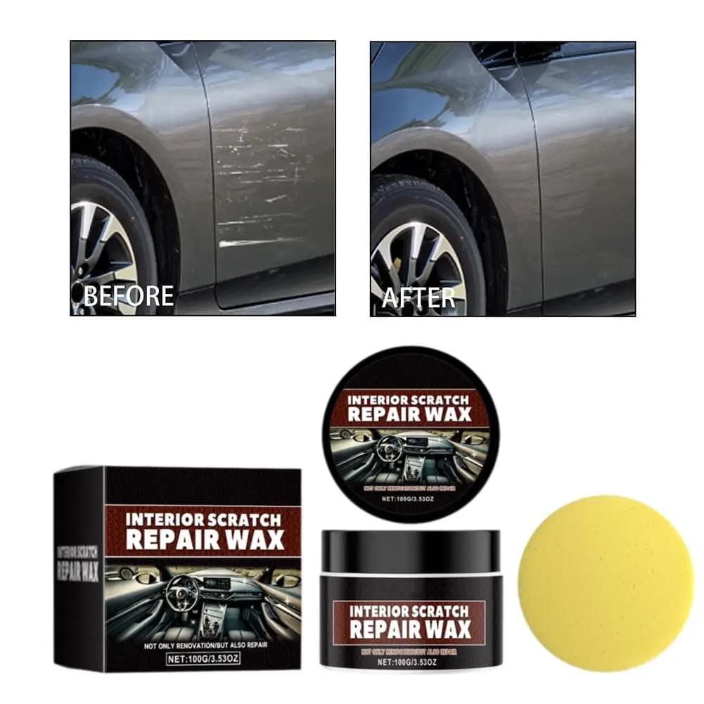 Cera premium per riparazione graffi interni auto: pulizia profonda, lucidatura, decontaminazione schiarente, kit di manutenzione graffi e F2V5