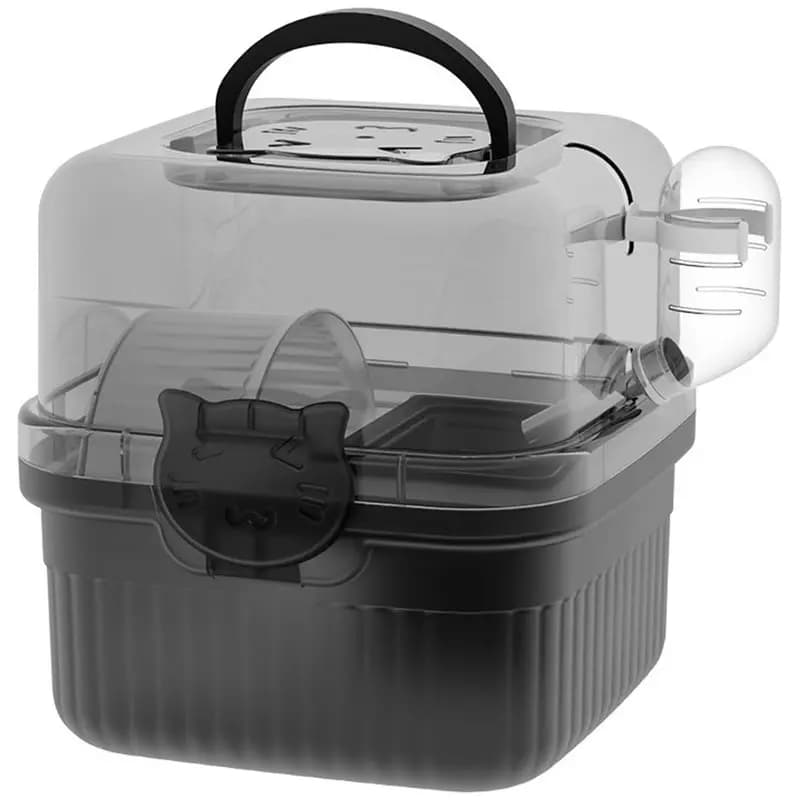 M11K-Chinchilla Carrier Bag With 2-Layer Hamster Travel Cage Handle Large Capacity Water Bottle Pet Carrying Box Chinchillacarri