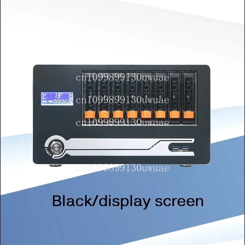 Telaio Hot Plug di stoccaggio Custodia per server Nas a 6 alloggiamenti Nas-8 Supporto backplane Sata Scheda madre Mini-itx Nero Casa