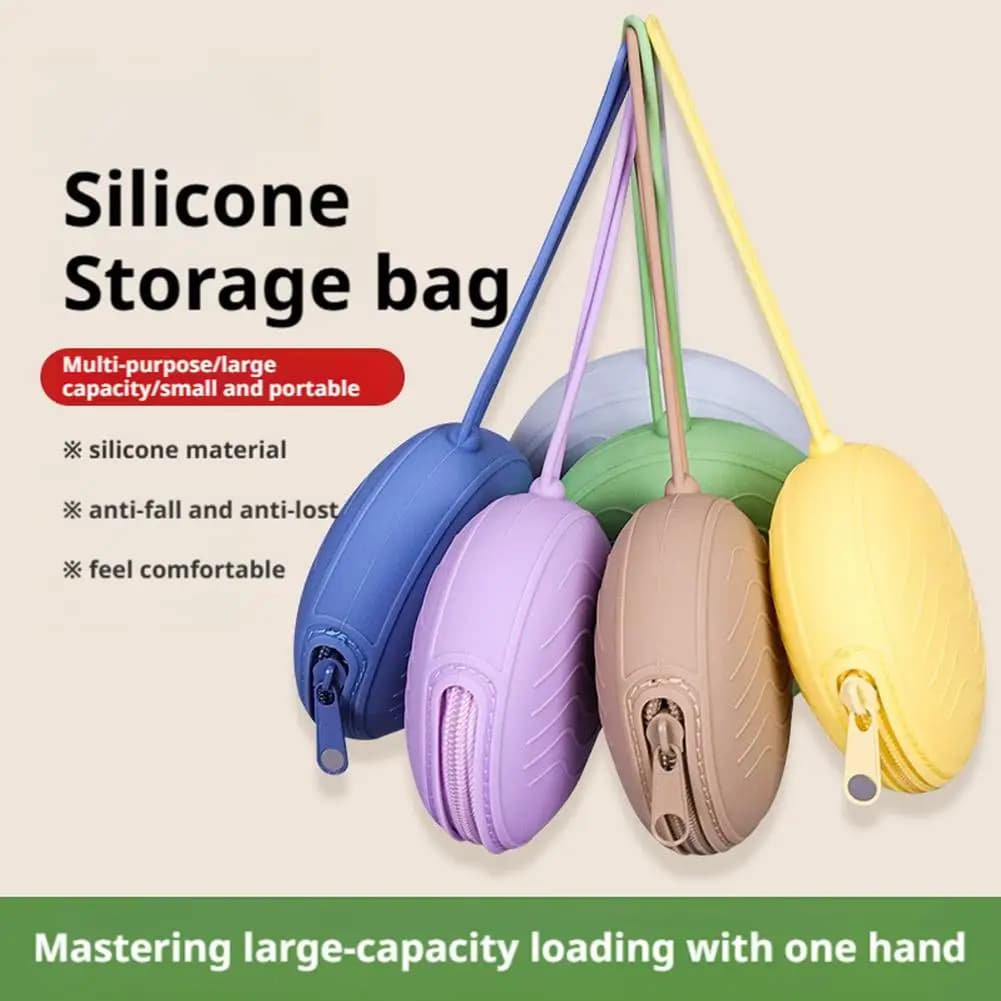 Custodia per ciuccio per bambini in silicone con cerniera Scatola per succhietto per neonati Porta capezzoli portatile Attacco per tettarella Mini borsa per chiavi per monete