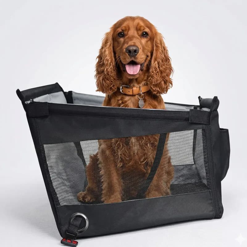Seggiolino di sicurezza per cani da auto, per cani di piccola taglia e cuccioli, comodo e sicuro, per viaggi in auto e uso domestico.