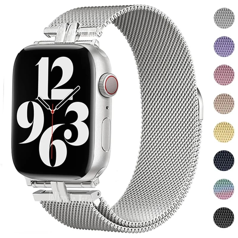 Cinturino magnetico da donna in oro per cinturino Apple Watch 8 Ultra 49mm 7 SE 6 5 4 3 41 45 38/42 44 40MM cinturino per braccialetto iWatch Lady