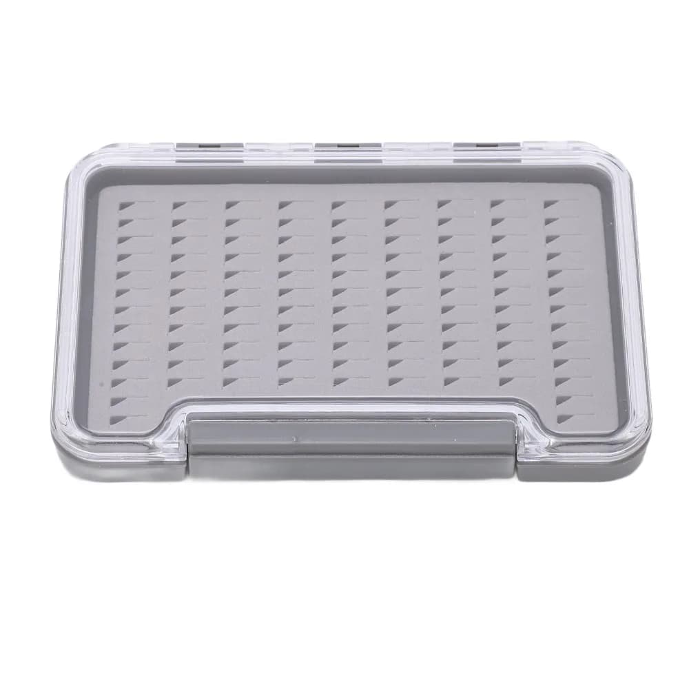 Durable ABS Fly Fishing Box with Foam Insert Lightweight Fly Fishing Storage Case with Clear Lid Tackle Box Bait Storage